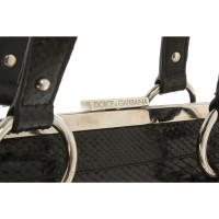 Dolce & Gabbana Handtasche aus Leder in Schwarz