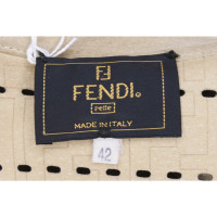 Fendi Jacket/Coat Suede in Cream