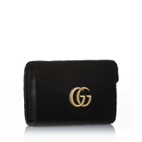 Gucci GG Marmont Velvet Shoulder Bag Zijde in Zwart
