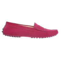 Tod's Slippers/Ballerina's Leer in Fuchsia