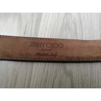 Jimmy Choo Cintura in Pelle in Bordeaux