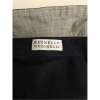 Brunello Cucinelli Oberteil aus Baumwolle in Blau