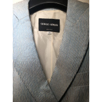 Giorgio Armani Jacket/Coat Silk in Turquoise