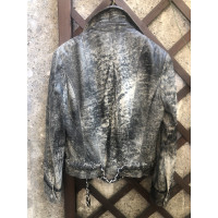 Chanel Jacket/Coat Leather in Grey