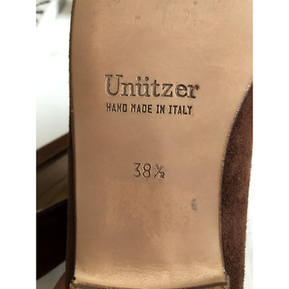 Unützer Slipper/Ballerinas aus Leder in Braun