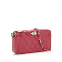 Chanel Tasje/Portemonnee Leer in Rood