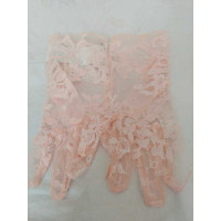 Dolce & Gabbana Handschuhe aus Baumwolle in Rosa / Pink