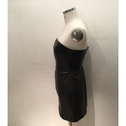 Dsquared2 Kleid aus Leder in Schwarz
