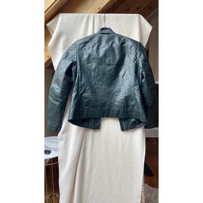 René Lezard Jacket/Coat Leather in Green