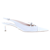 Miu Miu pumps in zilver en wit