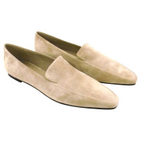 The Row Mocassini/Ballerine in Pelle scamosciata in Crema