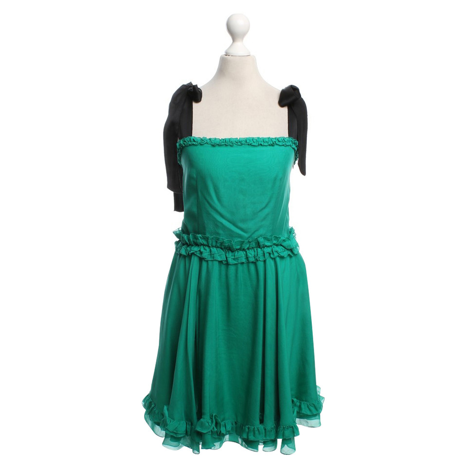 Dolce & Gabbana zijden jurk in groen