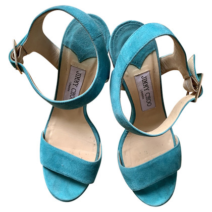 Jimmy Choo Sandals Suede in Turquoise
