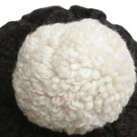 Bogner cappello lavorato a maglia in bianco e nero