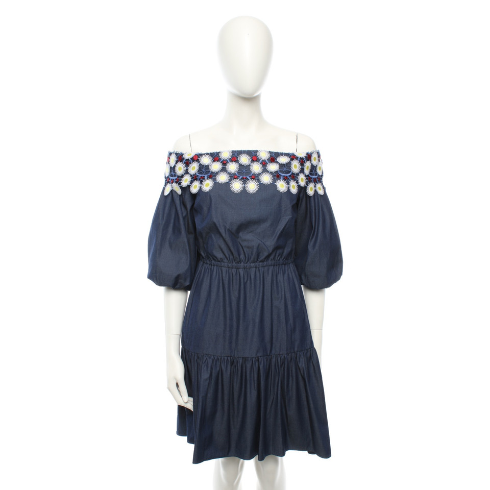 Peter Pilotto Kleid aus Baumwolle in Blau