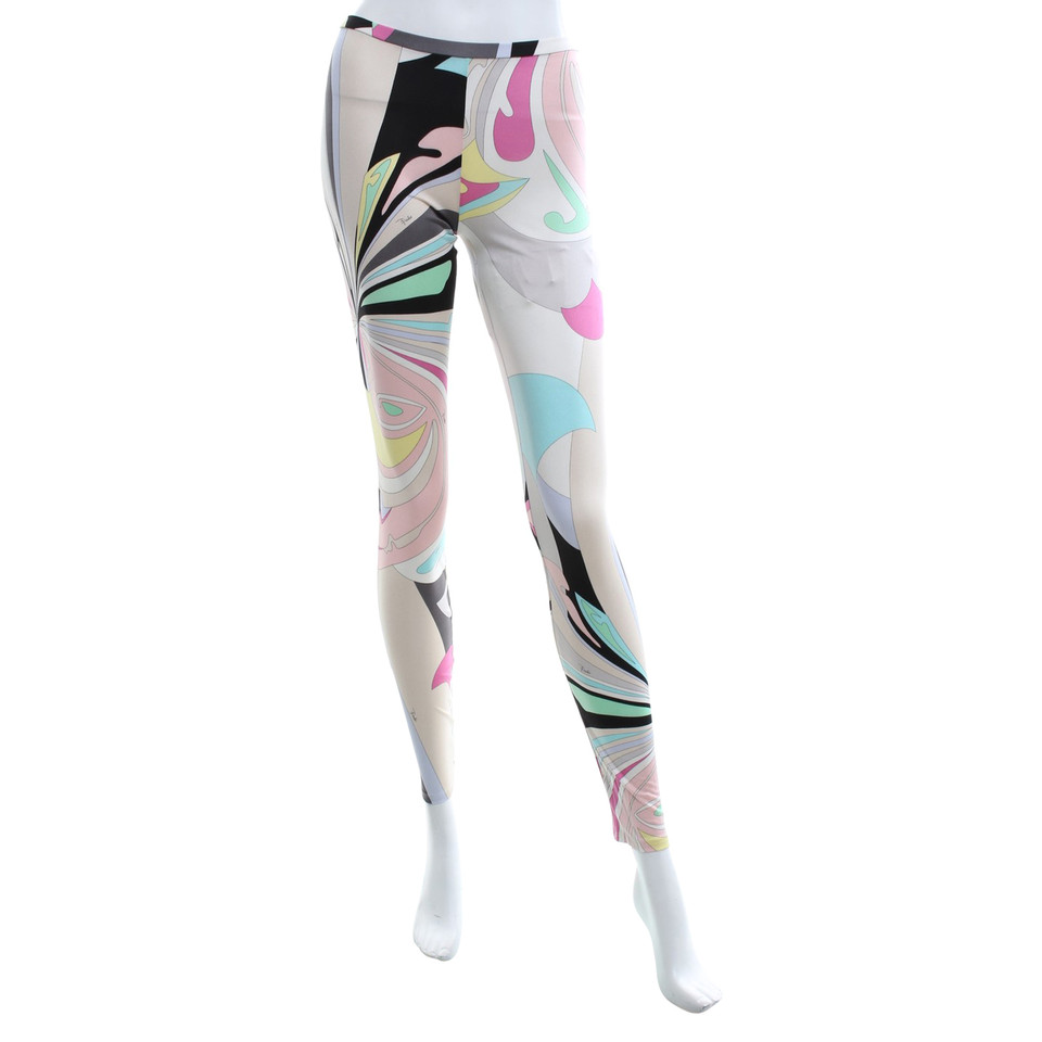 Emilio Pucci Silk trousers with pattern