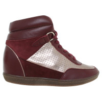 Sandro Wedges in Bordeaux / Gold