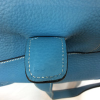 Hermès Reisetasche aus Leder in Blau