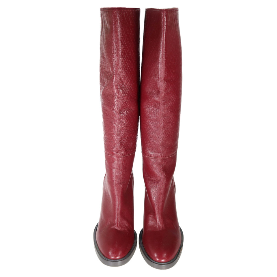 A. F. Vandevorst Boots Leather in Bordeaux
