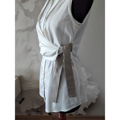 Brunello Cucinelli Kleid aus Baumwolle in Weiß