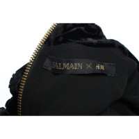 Balmain X H&M Kleid aus Seide in Schwarz