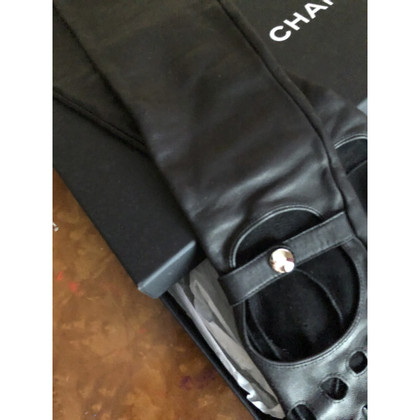 Chanel Gants en Cuir en Noir