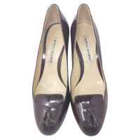 Manolo Blahnik Pumps/Peeptoes Leer in Bruin