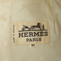 Hermès Jupe crayon en crème