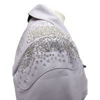 Christian Dior Giacca in pelle con strass