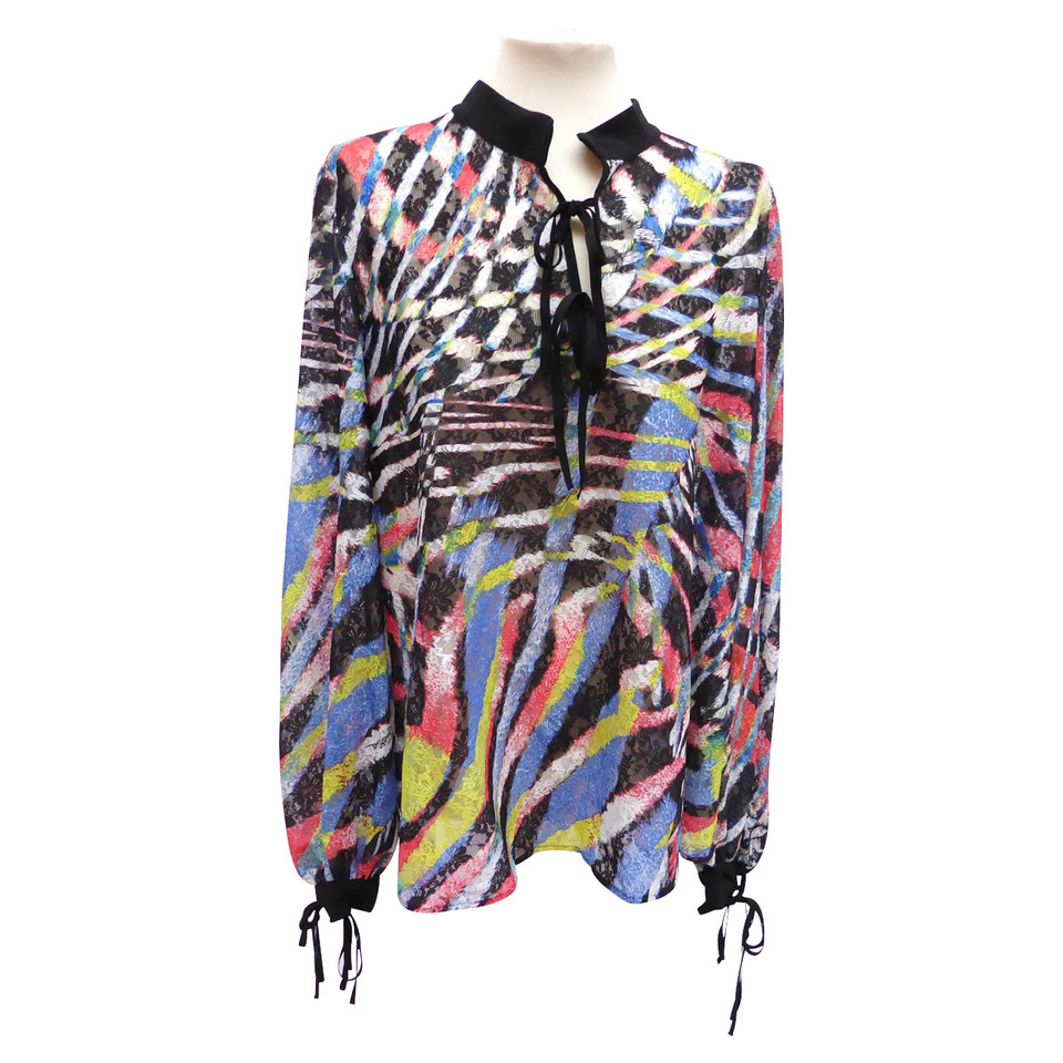 Just Cavalli Spitzenbluse mit Print