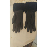 Balenciaga Handschuhe aus Leder in Schwarz