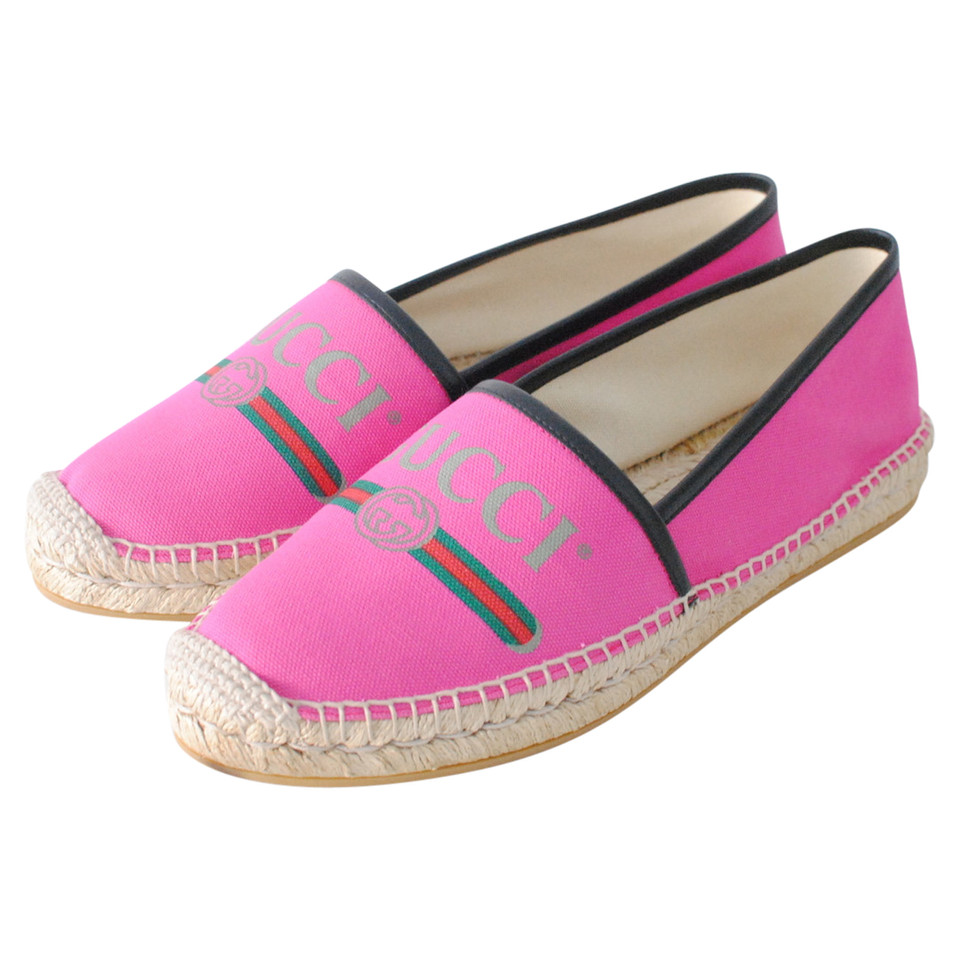 Gucci Slippers/Ballerinas Canvas in Pink