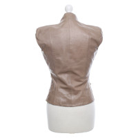 Plein Sud Gilet en Cuir en Beige