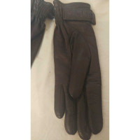 Moschino Handschuhe aus Leder in Braun