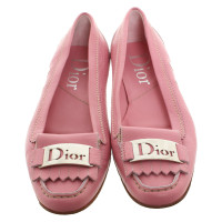 Christian Dior Slipper/Ballerinas aus Leder in Rosa / Pink
