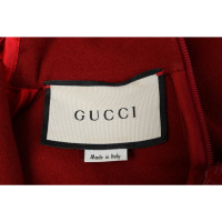 Gucci Jacke/Mantel aus Wolle in Rot