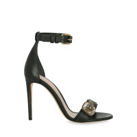 Alexander McQueen Sandali in Pelle in Nero