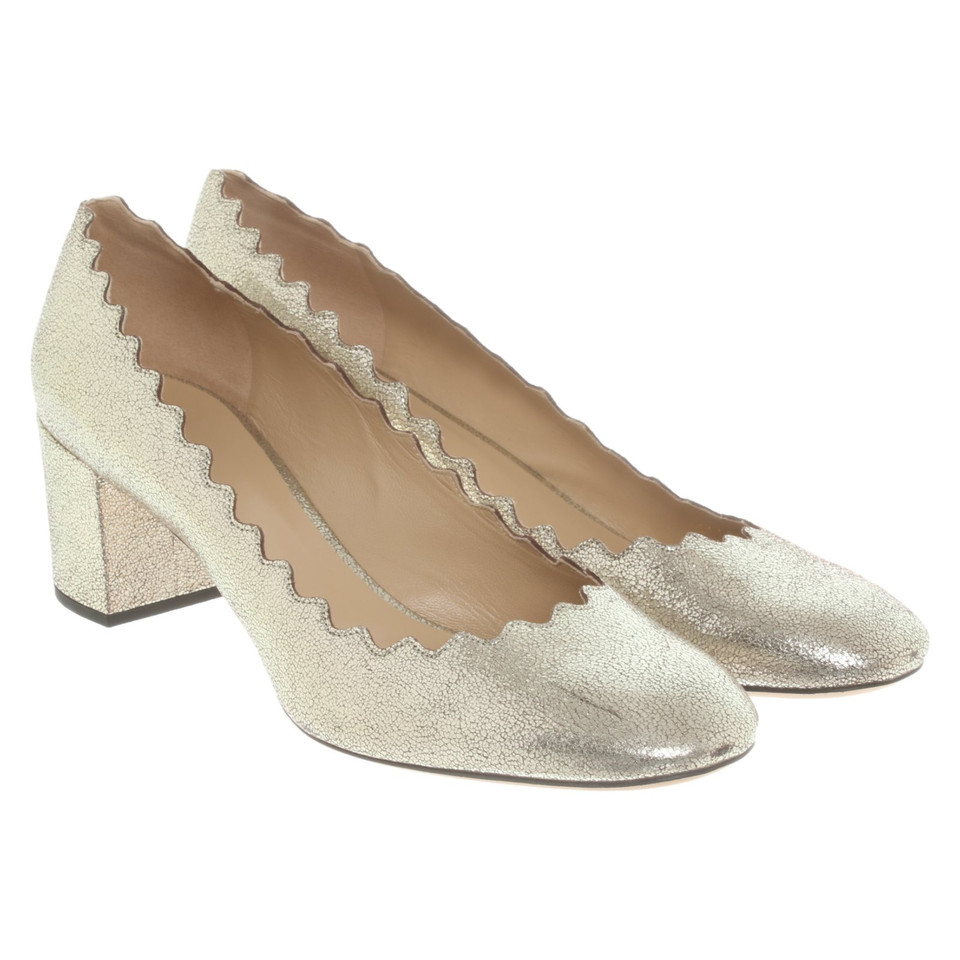 Chloé Pumps/Peeptoes Leather in Gold