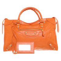 Balenciaga City Bag in Pelle in Arancio