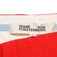 Diane Von Furstenberg Paio di Pantaloni in Viscosa in Rosso