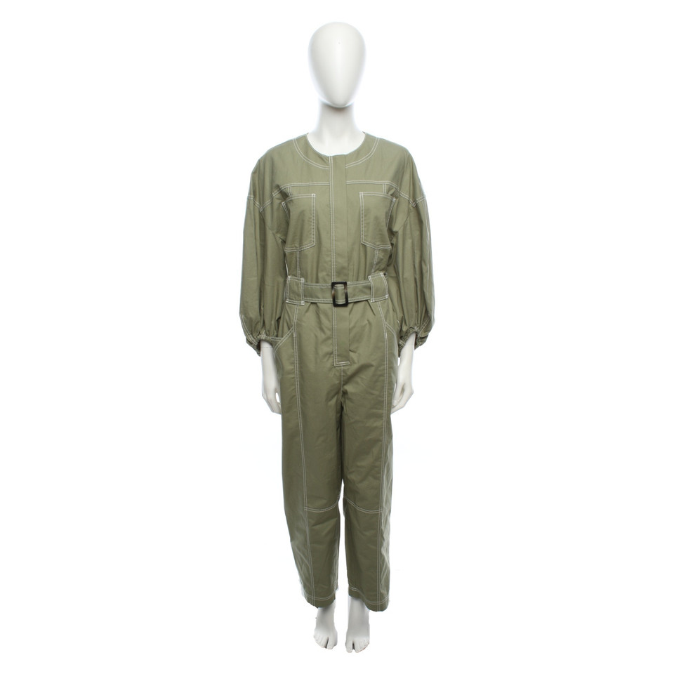 Jonathan Simkhai  Jumpsuit aus Baumwolle in Grün