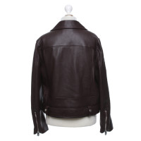 Acne Jacke/Mantel aus Leder in Braun