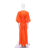 Lee Mathews Kleid aus Seide in Orange
