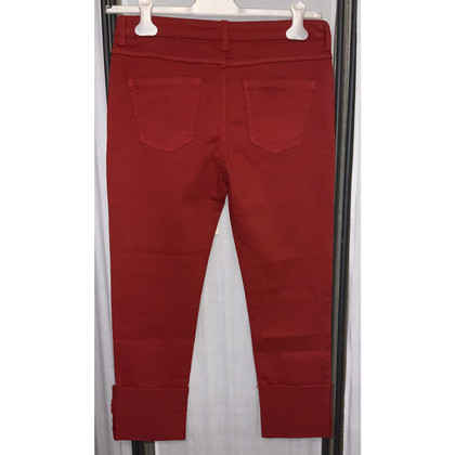 Pinko Paire de Pantalon en Coton en Rouge