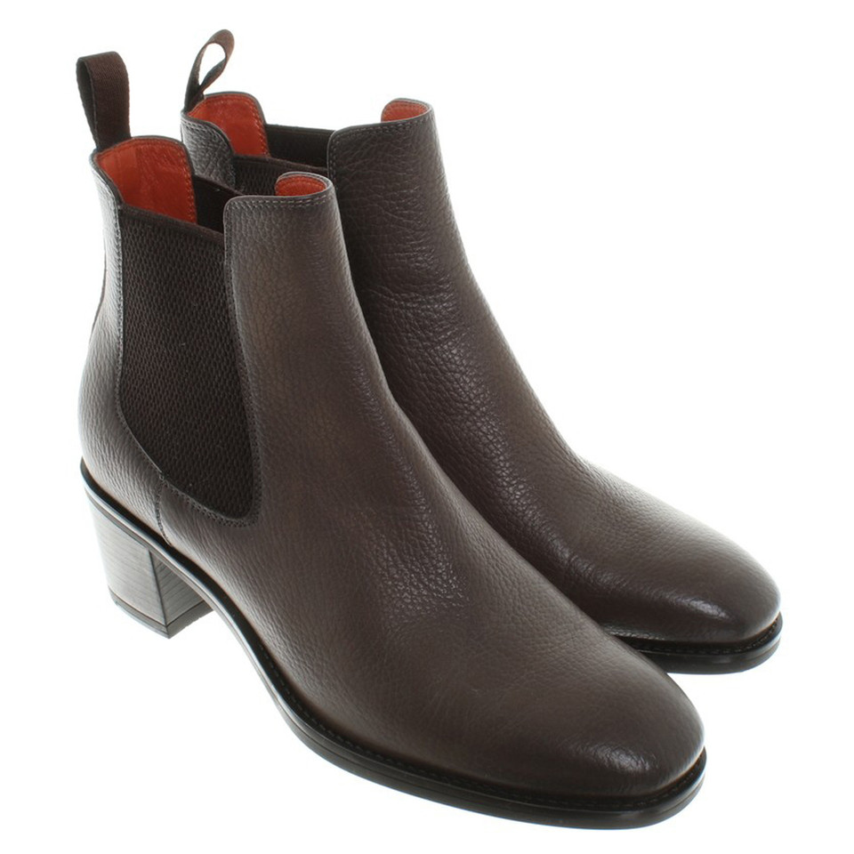 Santoni Ankle Boots in Taupe