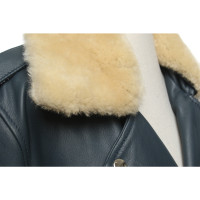 Goosecraft Jacke/Mantel aus Leder in Blau