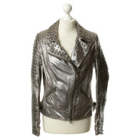 Rich & Royal Leather jacket in silver