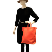 Céline Shopper aus Leder in Orange