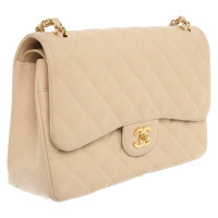Chanel Classic Flap Bag Jumbo cuir beige