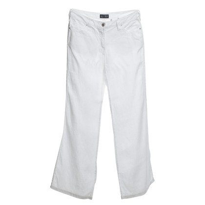 Armani pantaloni di lino in bianco